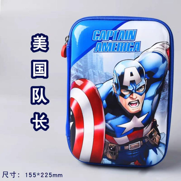 Marvel 3D Multi-Layer Pencil Case - Spider-Man & Captain America