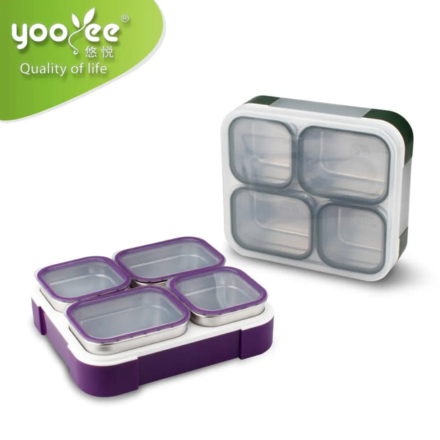 4-Bowl Premium Stainless Steel Lunch Box