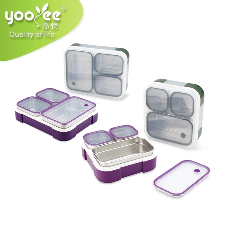 3-Bowl Premium Stainless Steel Lunch Box