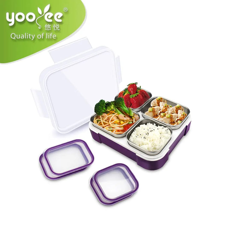 4-Bowl Premium Stainless Steel Lunch Box