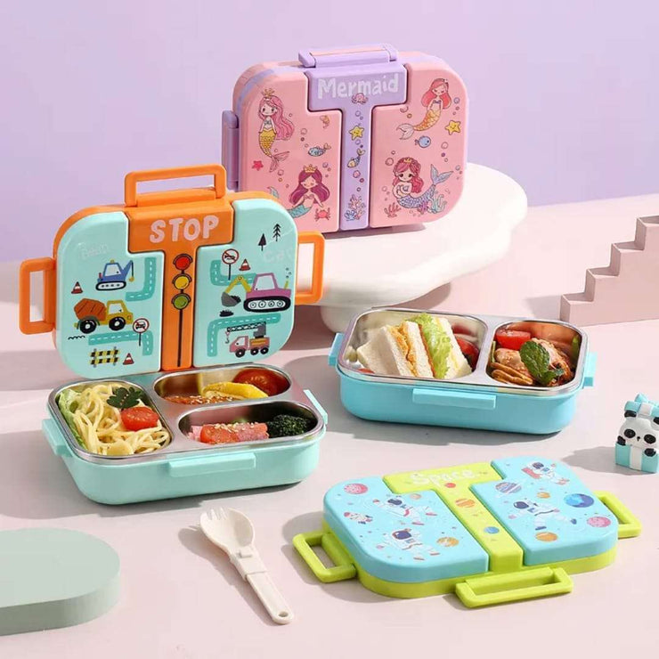 Character Themed Lunch Boxes - Space, Mermaid & STOP