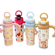 "Keep Happy" 800ml Tumbler with Dual Lid