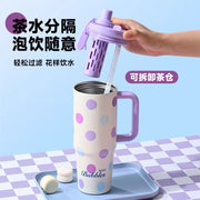 900ml Ice Tumbler - Tea Infuser, Dual Drink Lids