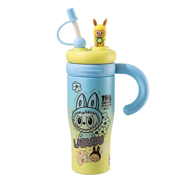 Labubu & Character Tumblers - 304 Steel with Comfort Handle & Dual Lids