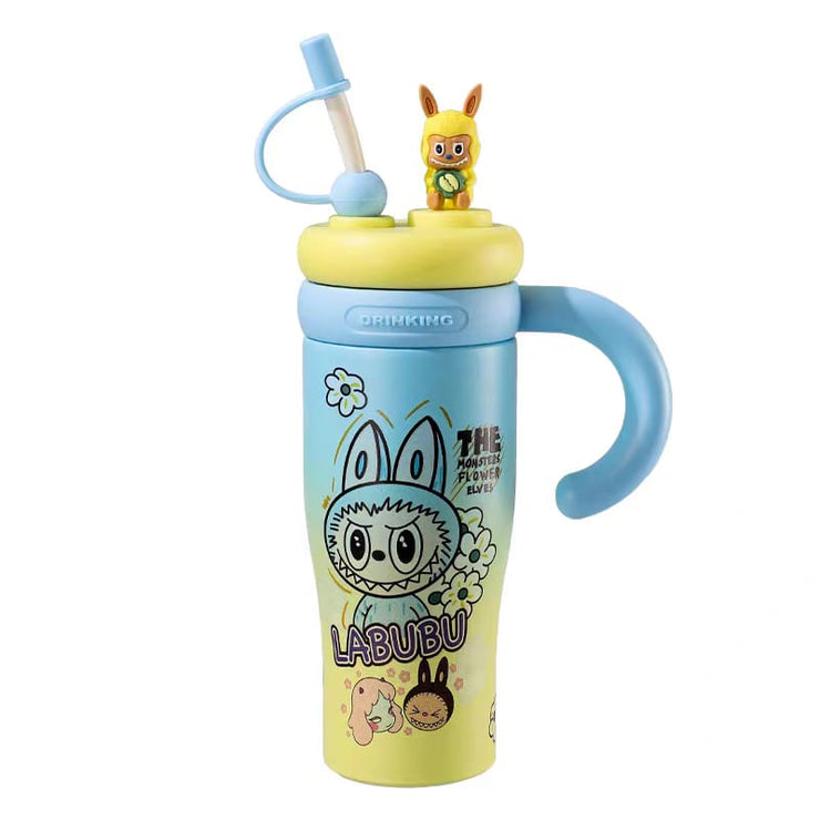 Labubu & Character Tumblers - 304 Steel with Comfort Handle & Dual Lids