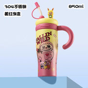 Labubu & Character Tumblers - 304 Steel with Comfort Handle & Dual Lids