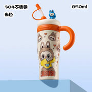 Labubu & Character Tumblers - 304 Steel with Comfort Handle & Dual Lids