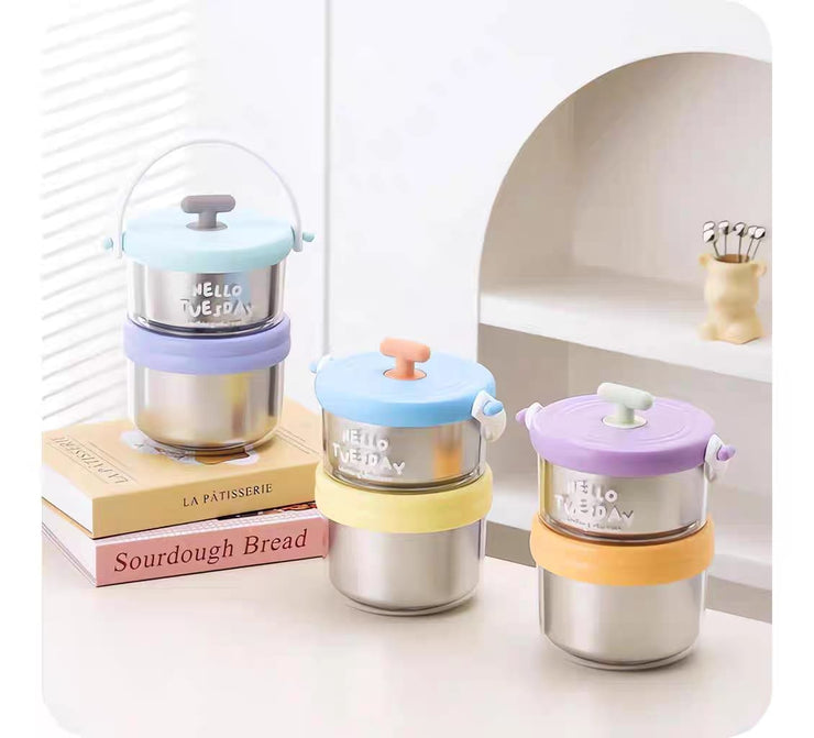 Double-Decker Stainless Steel Lunch Box