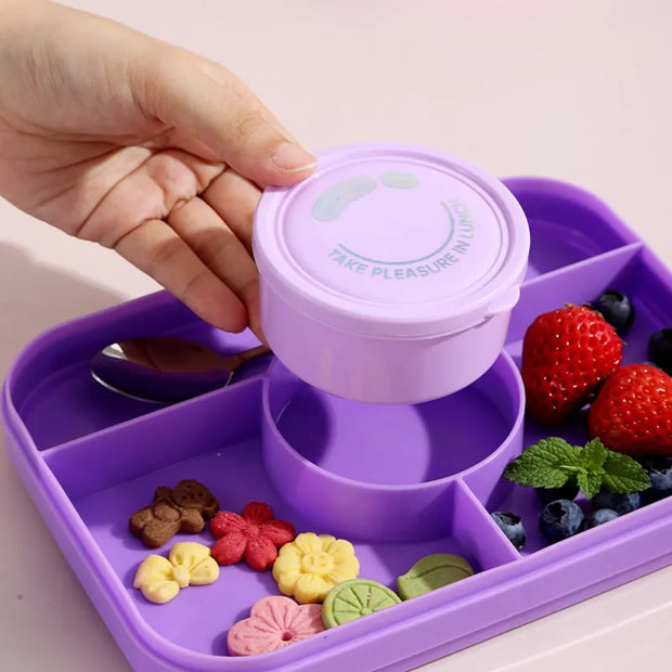 3-Compartments Stainless Steel Lunch Box - Leak-Proof & Bento Style