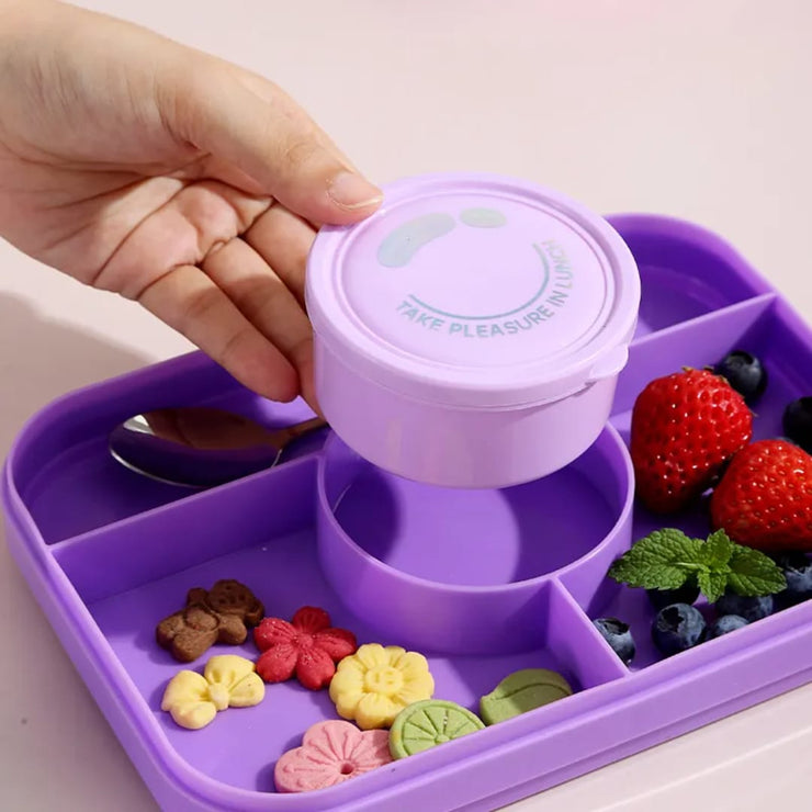 3-Compartments Stainless Steel Lunch Box - Leak-Proof & Bento Style