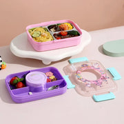 3-Compartments Stainless Steel Lunch Box - Leak-Proof & Bento Style