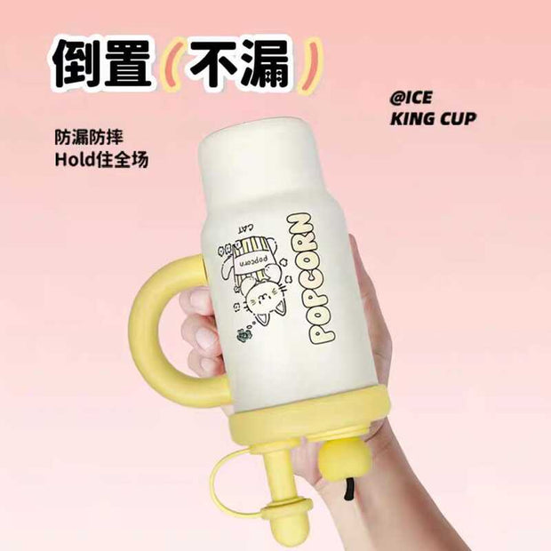 Steel Tumbler - 800ml Dual Drinking Lids, 12-Hour Heat Retention