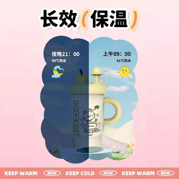 Steel Tumbler - 800ml Dual Drinking Lids, 12-Hour Heat Retention