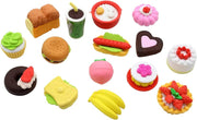 15 PCS Mixed Box Erasers - Food, Vegetable