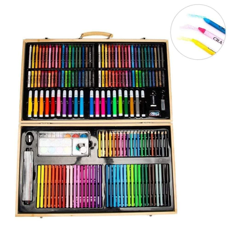 180pcs Deluxe Painting Wooden Box Case