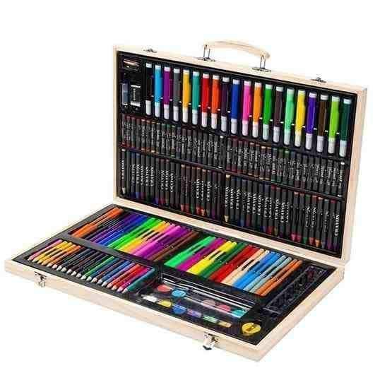 180pcs Deluxe Painting Wooden Box Case