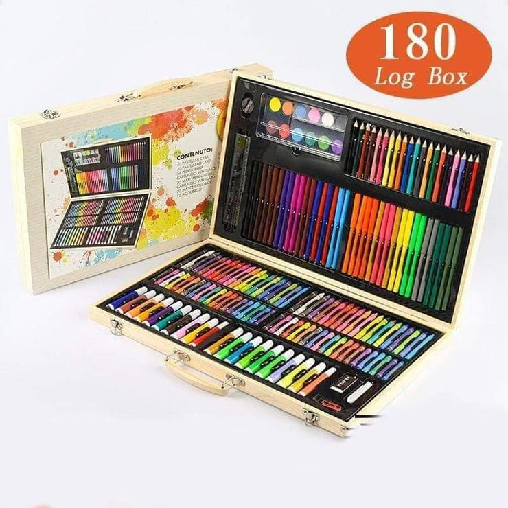 180pcs Deluxe Painting Wooden Box Case