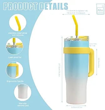 1200ml Premium Stainless Steel 304 Hot & Cool Tumbler