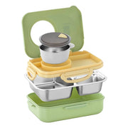 Stainless Steel Double-Layered Partitioned Lunch Box