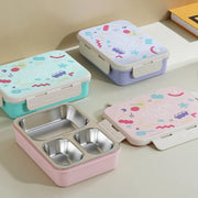Stainless Steel 2 & 3  Compartment Hot & Cool Leak-Proof Bento Lunch Box