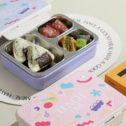 Stainless Steel 2 & 3  Compartment Hot & Cool Leak-Proof Bento Lunch Box