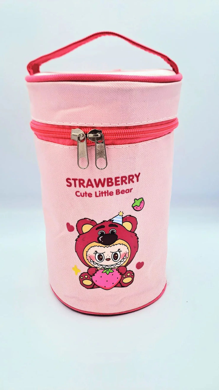 Kaola Brown & Strawberry Bear Insulated Lunch Box Set