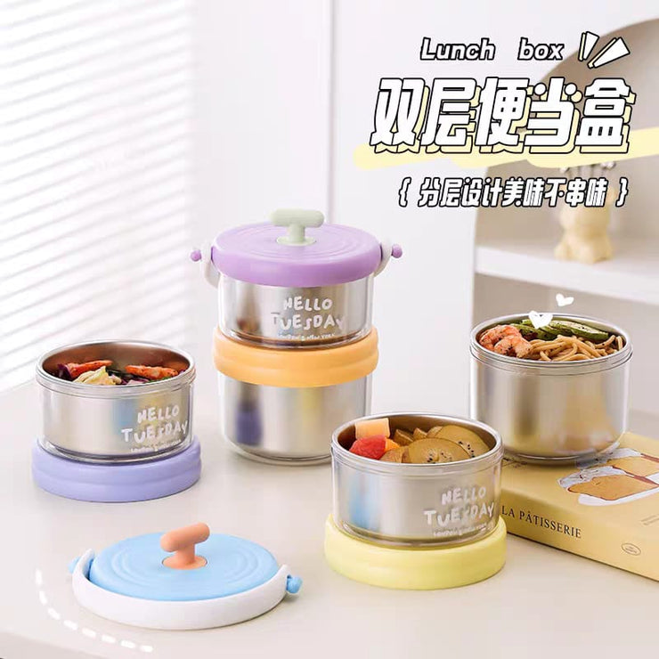 Double-Decker Stainless Steel Lunch Box