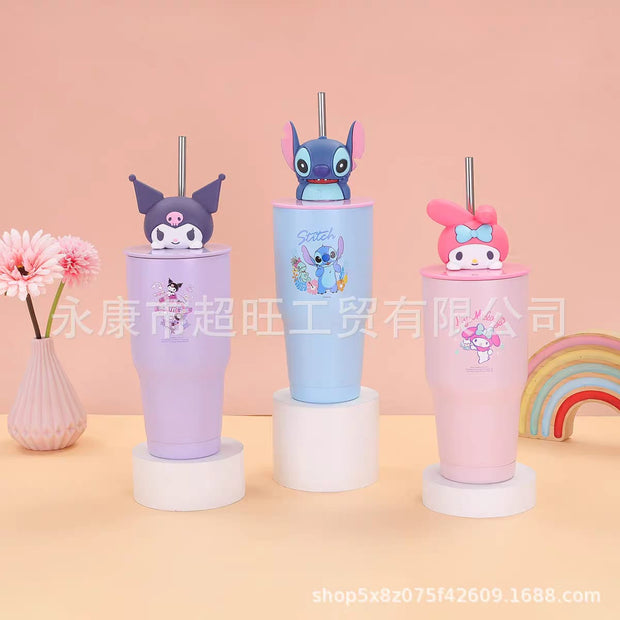 Sanrio Character Stainless Steel Tumblers - Hello Kitty, Kuromi & Cinnamoroll Collection
