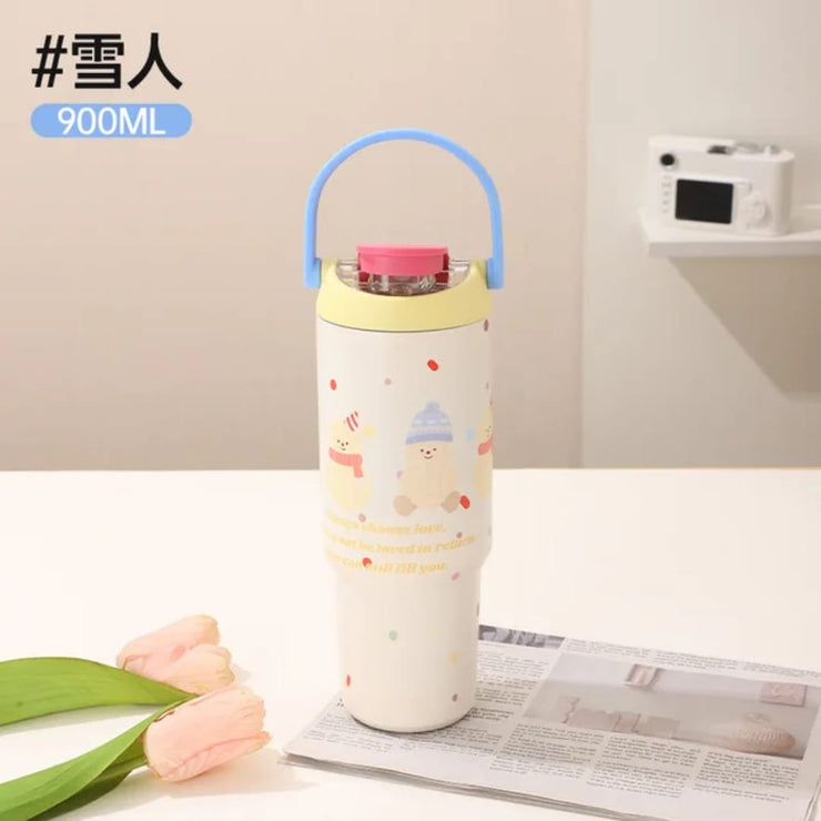 Dreamer Studio 900ml 316 Stainless Steel Tumbler - Inspirational Quote Design | 8hr+ Heat Retention & Leakproof